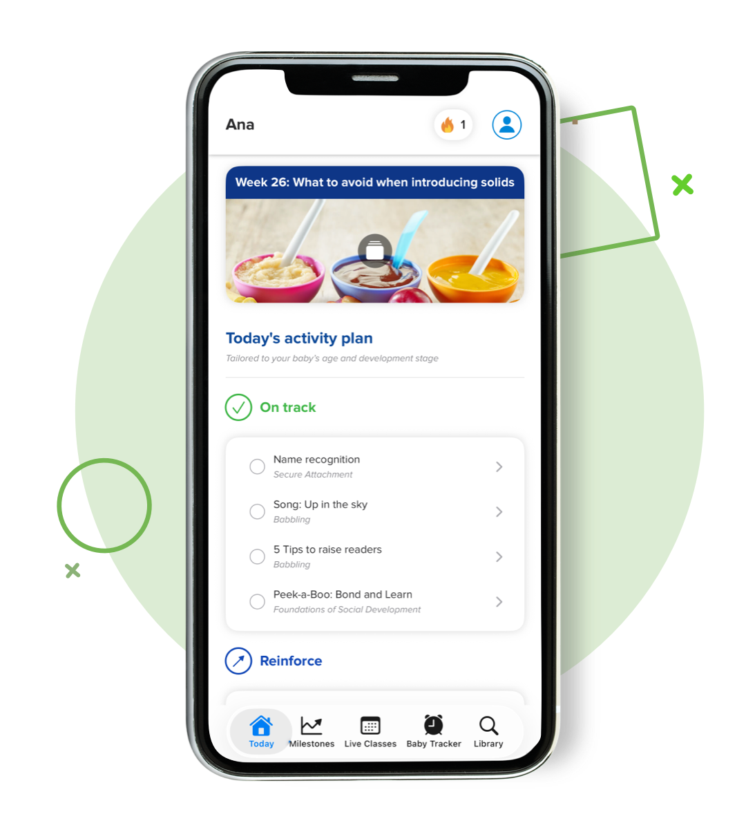 Daily activity plan personalized for your baby